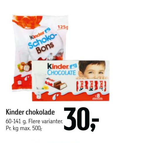 Kinder chokolade – Føtex