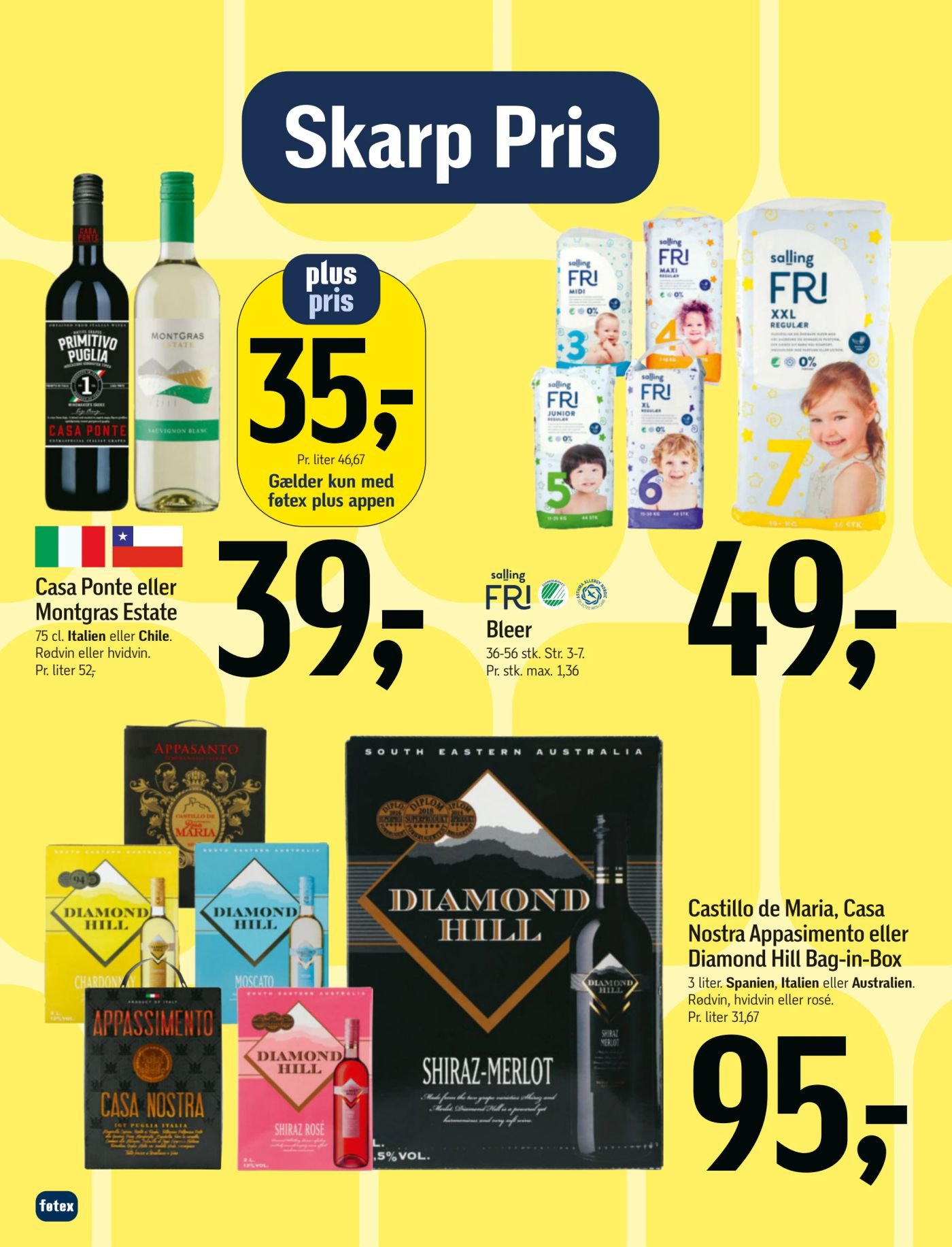 Bleer 36-56 stk. Str. 3-7. – Føtex