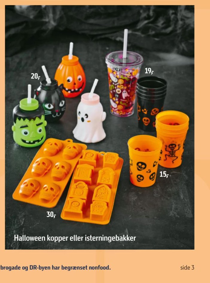 Halloween kopper eller isterningebakker – Føtex