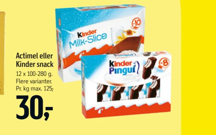 Actimel eller Kinder snack – Føtex