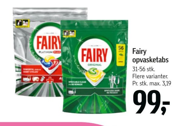 Fairy opvasketabs – Føtex