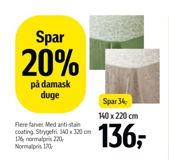 Damask duge – Føtex