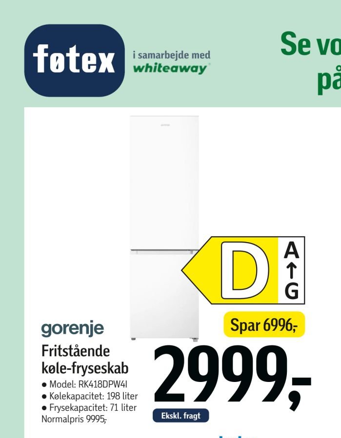 gorenje Fritstående køle-fryseskab – Føtex