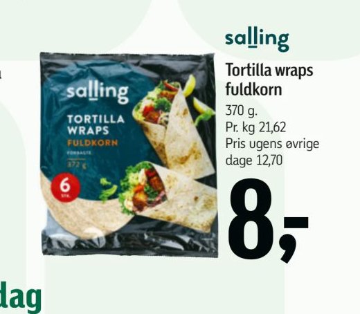 Tortilla wraps fuldkorn – Føtex