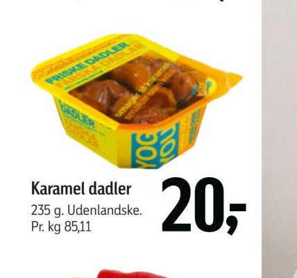 Karamel dadler – Føtex
