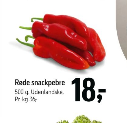 Røde snackpebre – Føtex