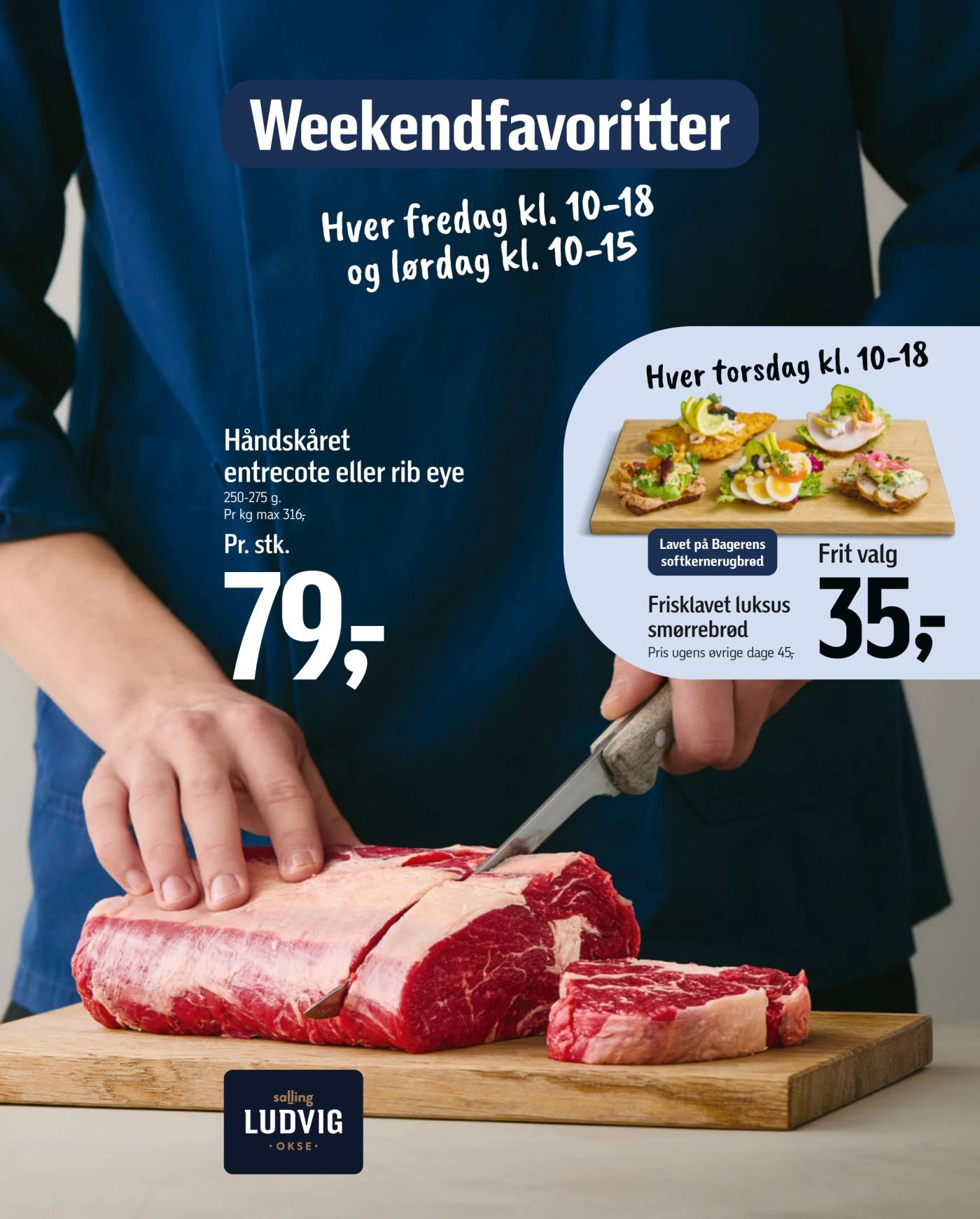 Håndskåret entrecoté eller rib-eye – Føtex