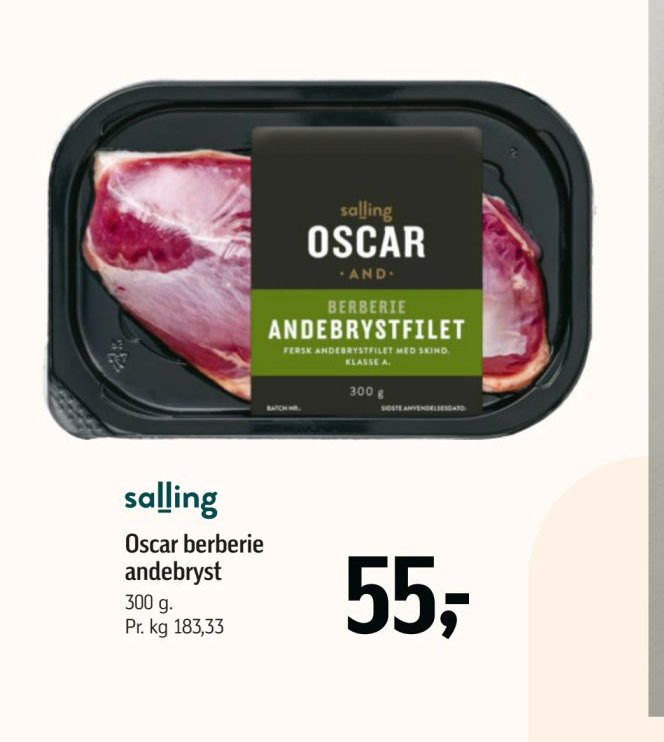 Oscar berberie andebryst – Føtex