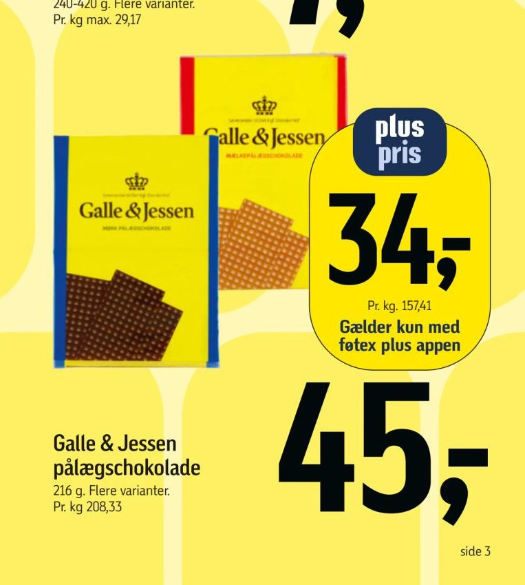 Galle & Jessen pålægschokolade – Føtex