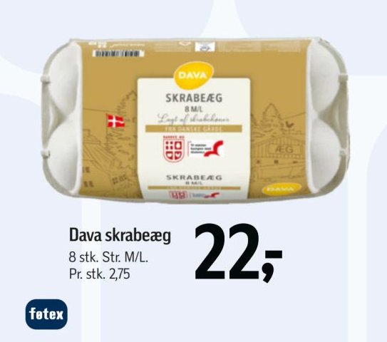 Dava skrabeæg – Føtex