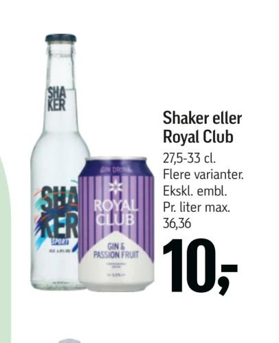 Shaker eller Royal Club – Føtex