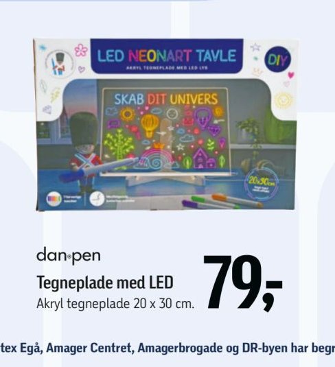 Tegneplade med LED – Føtex