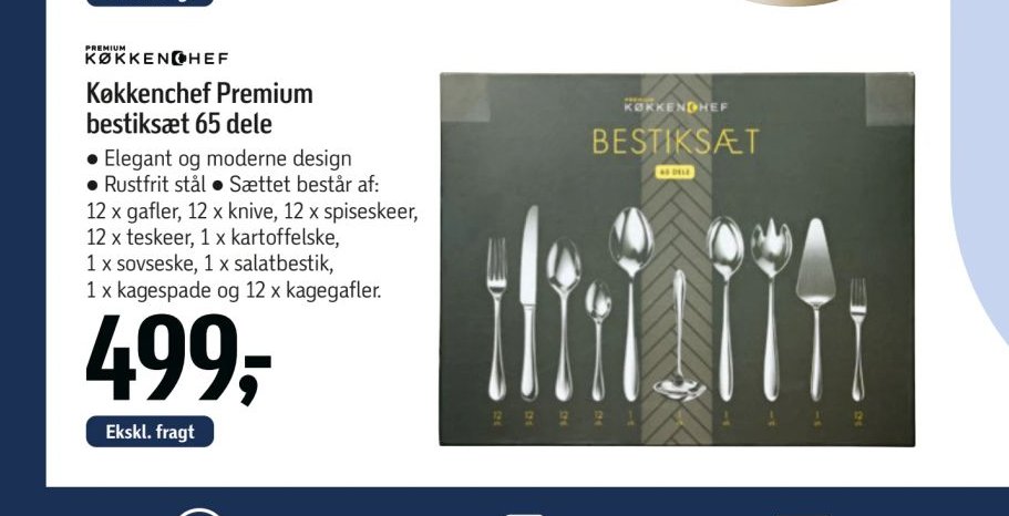 Køkkenchef Premium bestiksæt 65 dele – Føtex