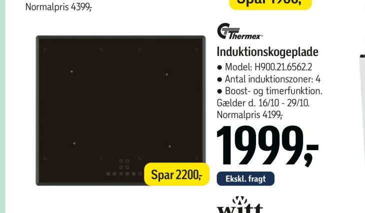 Induktionskogeplade – Føtex