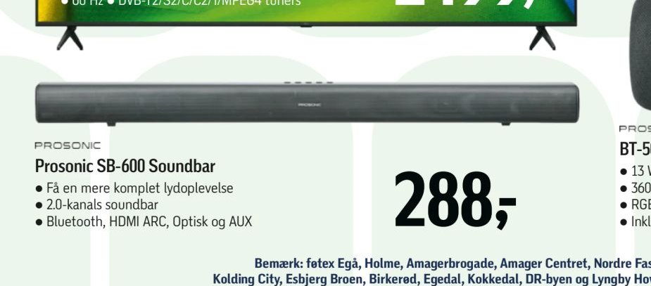 Prosonic SB-600 Soundbar – Føtex