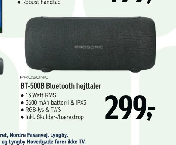 BT-500B Bluetooth højttaler – Føtex
