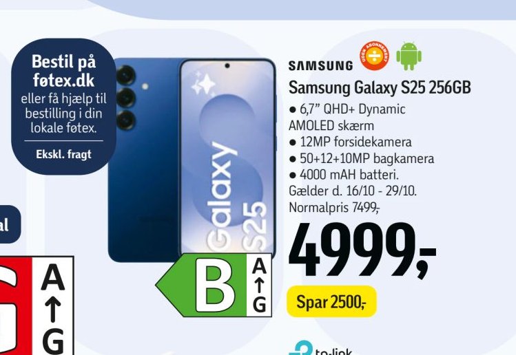 Samsung Galaxy S25 256GB – Føtex