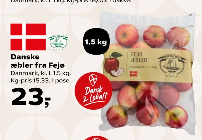 Danske æbler fra Fejø – Kvickly