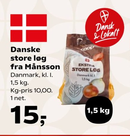 Danske store løg fra Månsson – Kvickly
