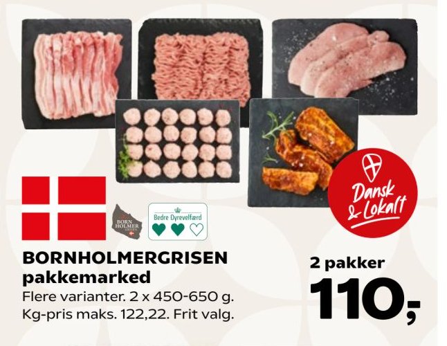 BORNHOLMERGRISEN pakkemarked Flere varianter. 2 x 450-650 g. – Kvickly