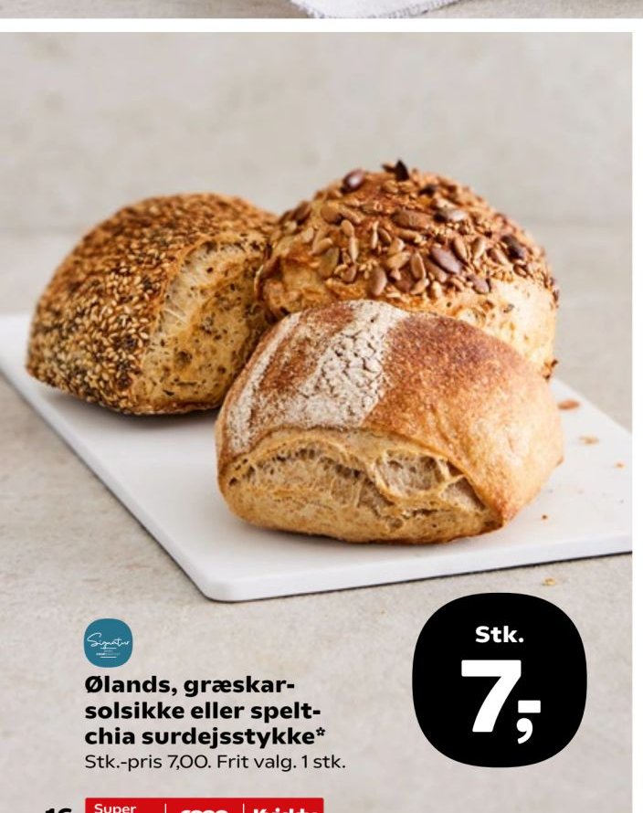 Ølands, græskar-solsikke eller spelt-chia surdejsstykke – Kvickly