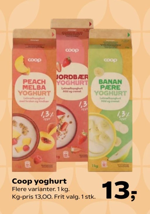 Coop yoghurt Flere varianter 1 kg – Kvickly