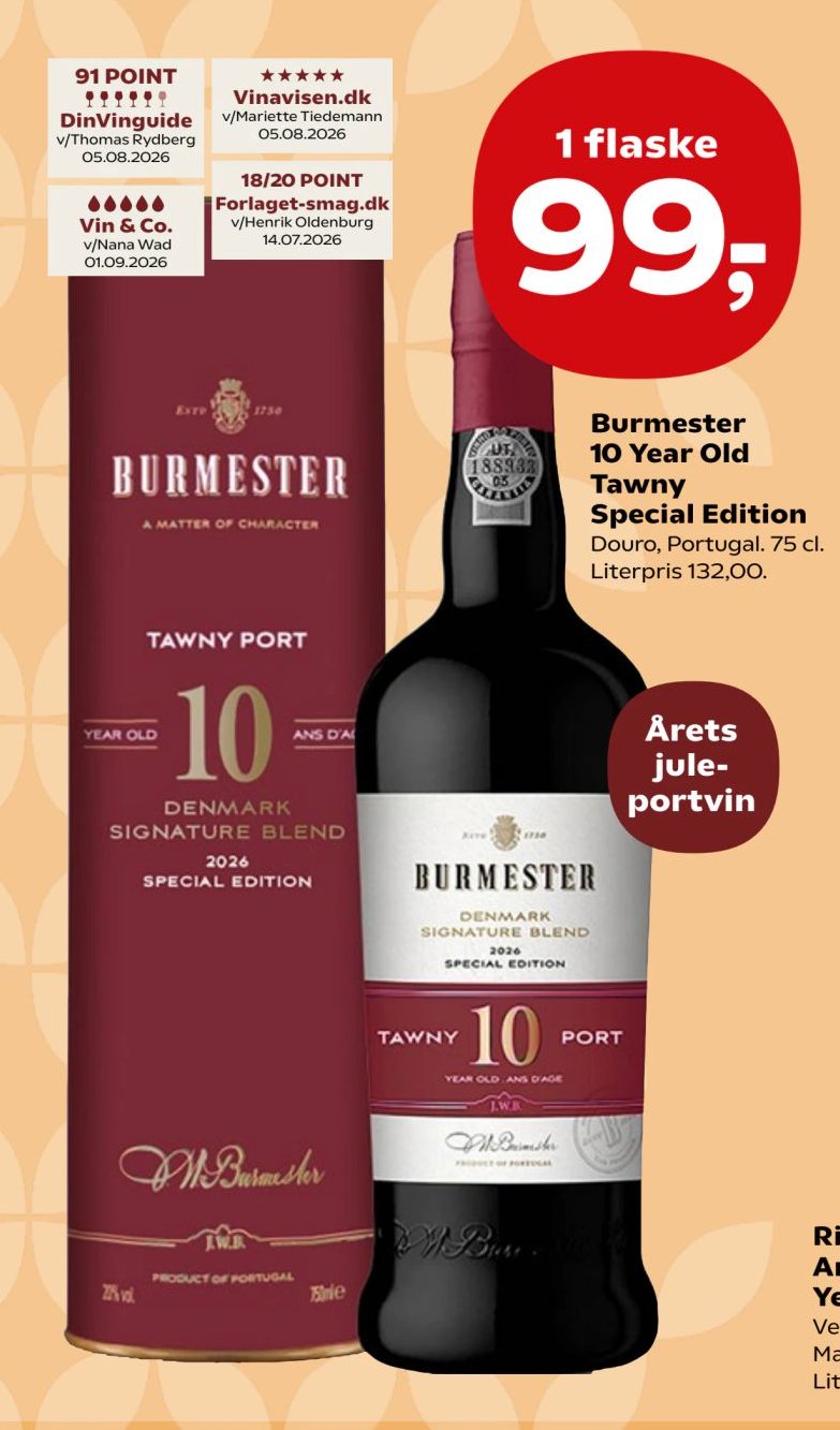 Burmester 10 Year Old Tawny Special Edition Douro, Portugal. 75 cl. – Kvickly