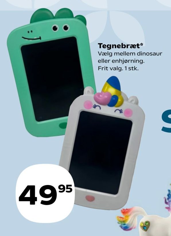 Tegnebræt* Vælg mellem dinosaur eller enhjørning. Frit valg. 1 stk. – Kvickly