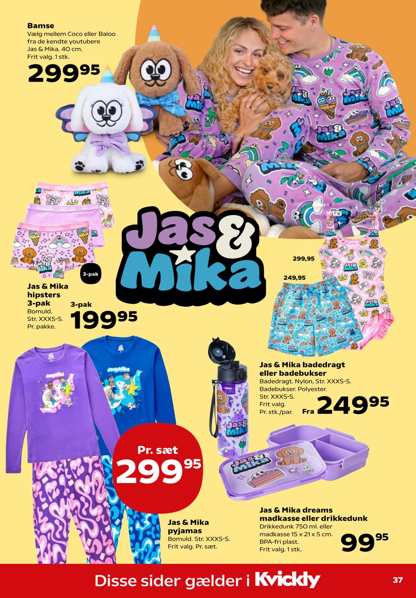 Jas & Mika hipsters 3-pak Bomuld. Str. XXS-S. Pr. pakke. – Kvickly