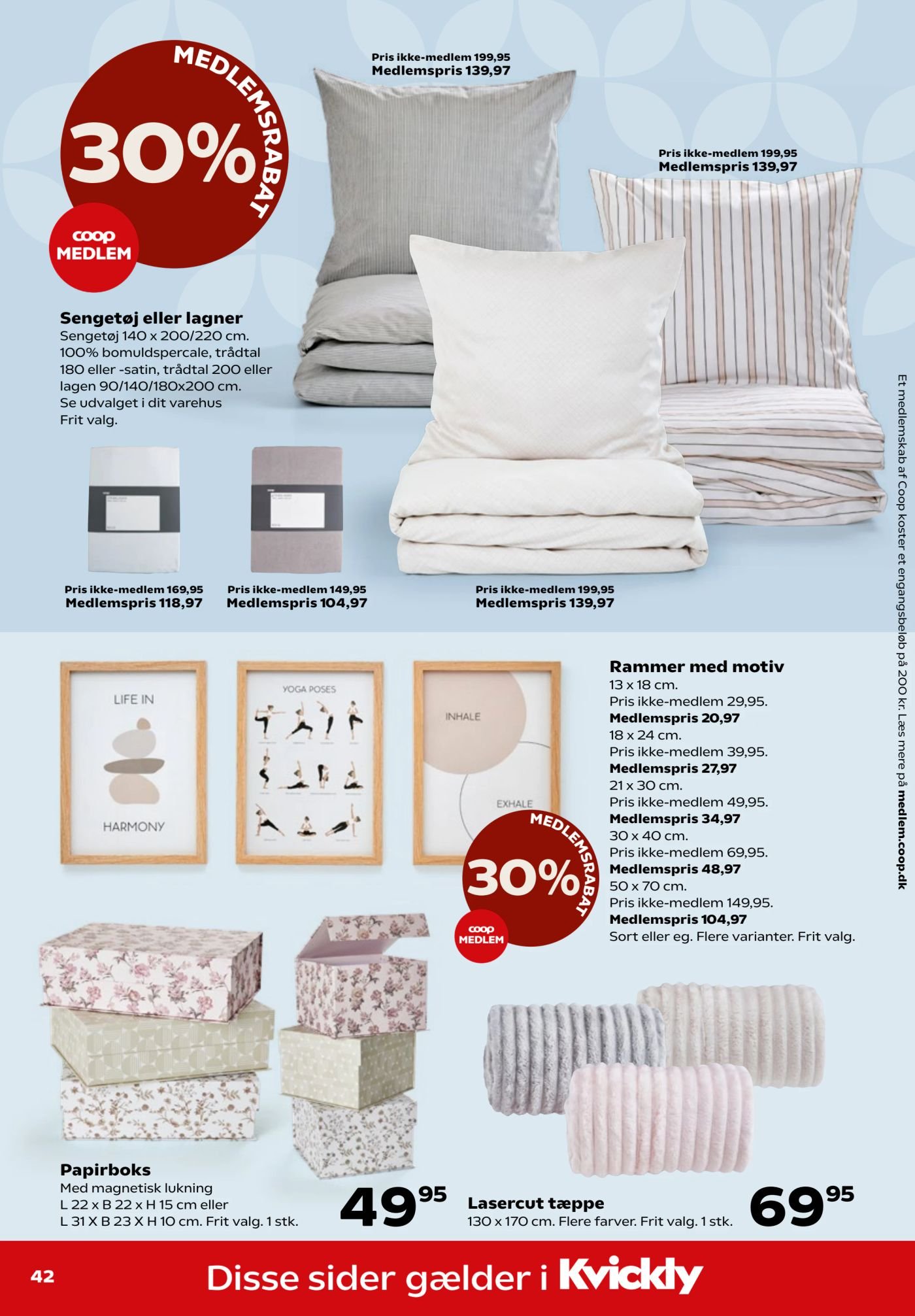 Rammer med motiv 13 x 18 cm. Pris ikke-medlem 29,95 Medlemspris 20,97 – Kvickly
