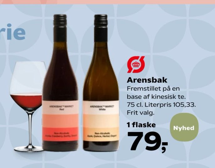 Arensbak Fremstillet på en base af kinesisk te. 75 cl. Literpris 105,33. Frit valg. 1 flaske – Kvickly