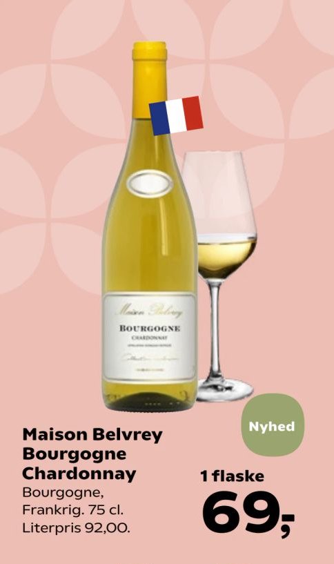 Maison Belvrey Bourgogne Chardonnay Bourgogne, Frankrig. 75 cl. – Kvickly