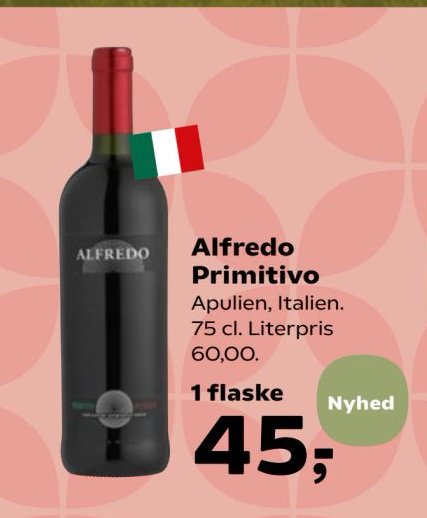 Alfredo Primitivo Apulien, Italien. 75 cl. – Kvickly
