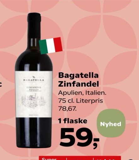Bagatella Zinfandel Apulien, Italien. 75 cl. – Kvickly