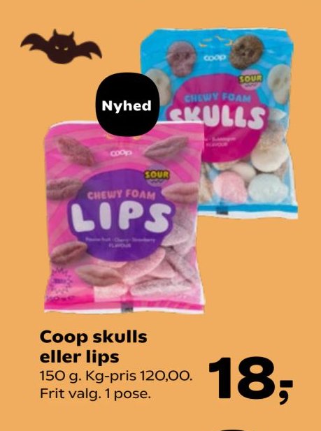 Coop skulls eller lips 150 g – Kvickly