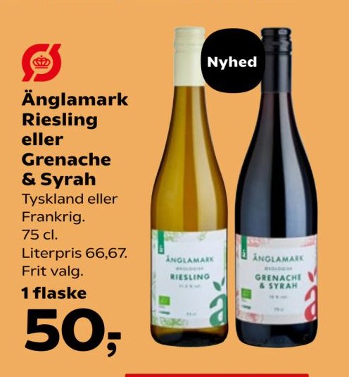 Ånglamark Riesling eller Grenache & Syrah 75 cl 1 flaske – Kvickly