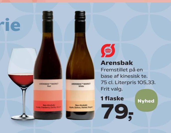 Arensbak Fremstillet på en base af kinesisk te. 75 cl. Literpris 105,33. Frit valg. – Kvickly