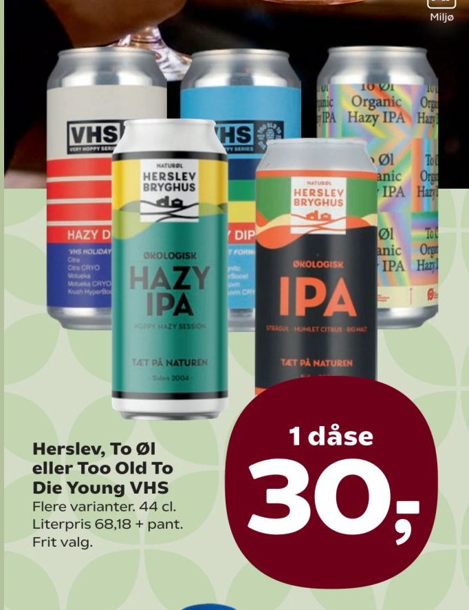 Herslev, To Øl eller Too Old To Die Young VHS Flere varianter. 44 cl. Literpris 68,18 + pant. Frit valg. – Kvickly