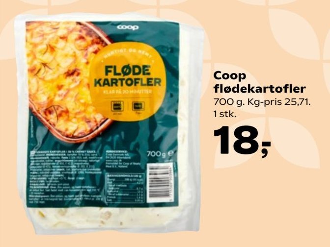 Coop flødekartofler 700 g – Kvickly