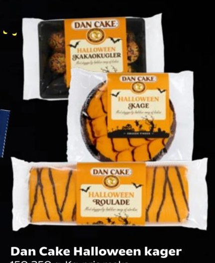 Dan Cake Halloween kager 150-350 g. Kg-pris maks. 106,67. 1 pakke. – Kvickly
