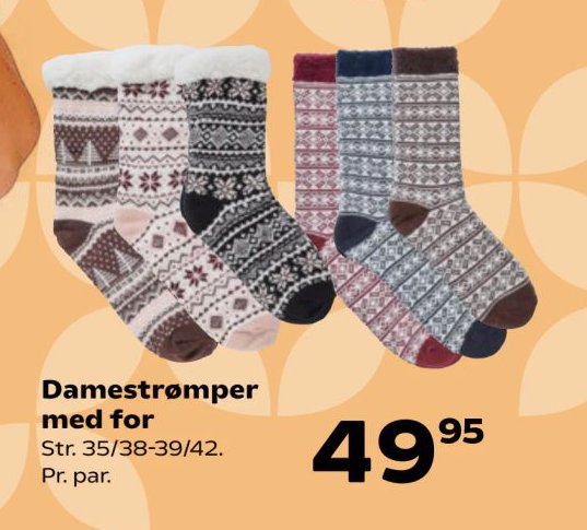 Dametrømper med for Str. 35/38-39/42. Pr. par. – Kvickly