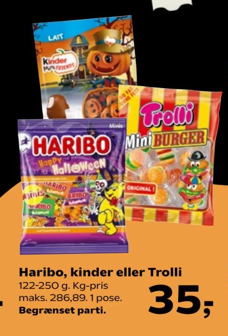 Haribo, kinder eller Trolli 122-250 g – Kvickly