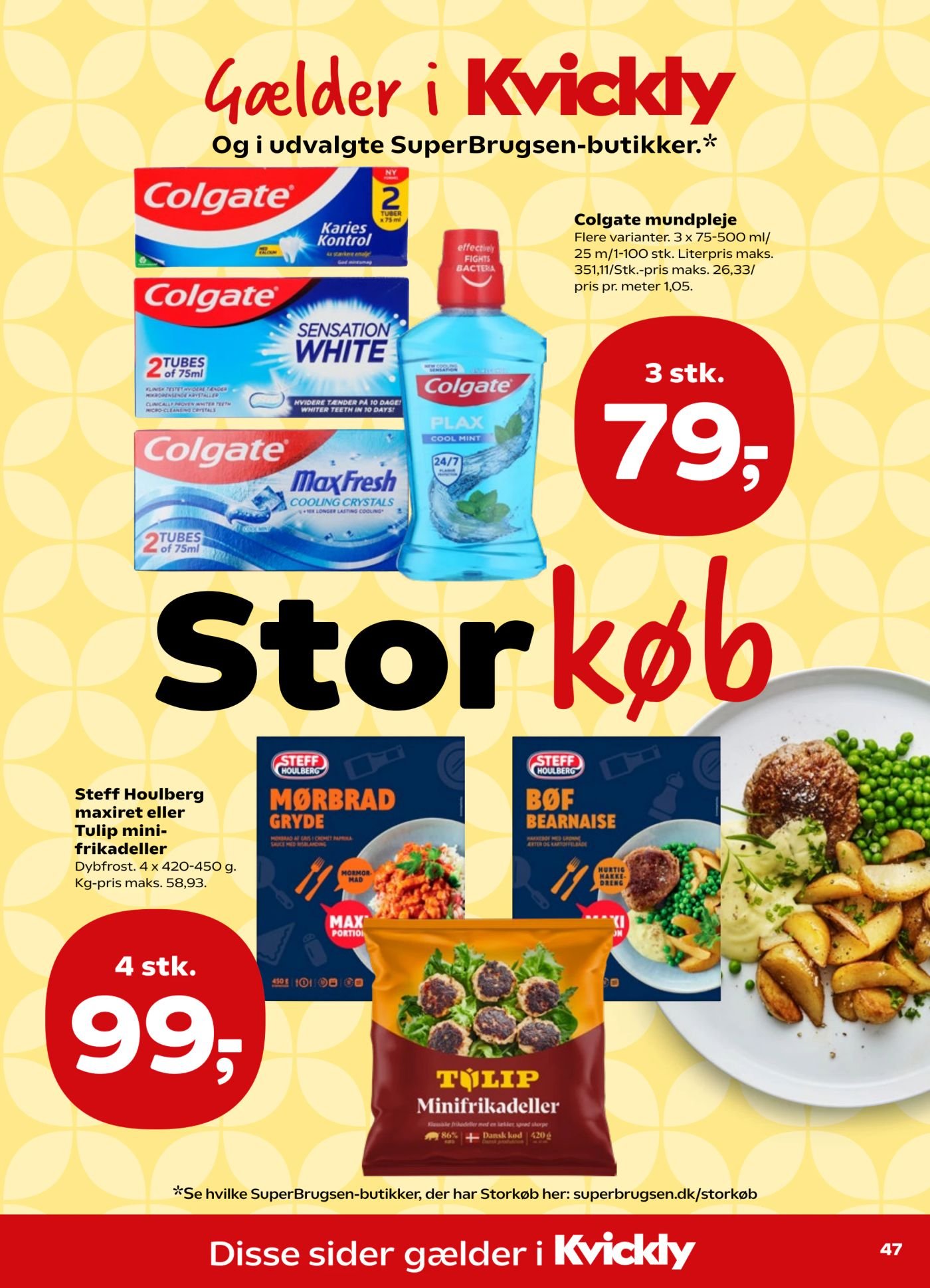Steff Houlberg maxikøbt eller Tulip minifrikadeller Dybfrost. 4 x 420-450 g. – Kvickly