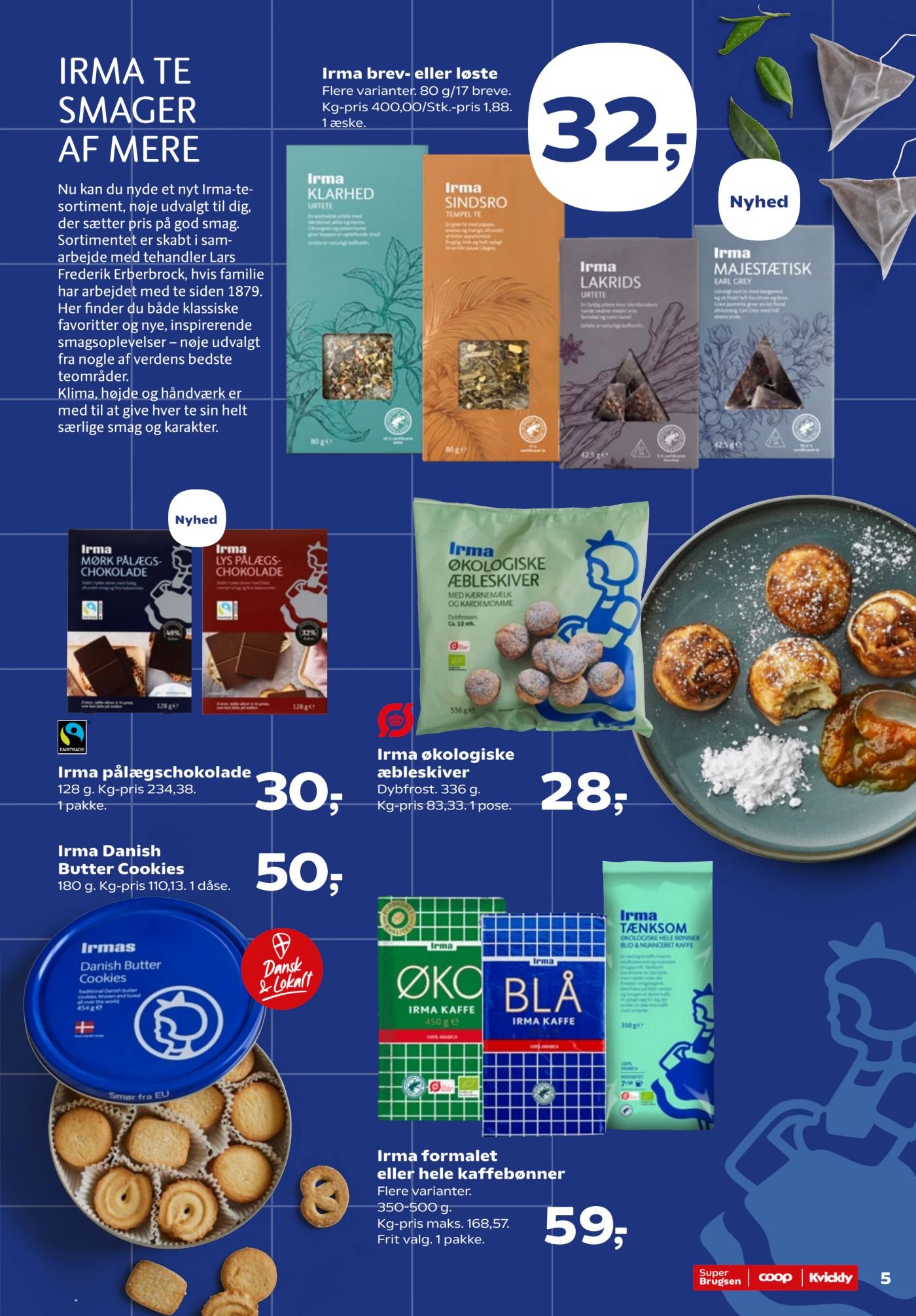 Irma brev- eller løste Flere varianter. 80 g/17 breve. 1 æske. – Kvickly