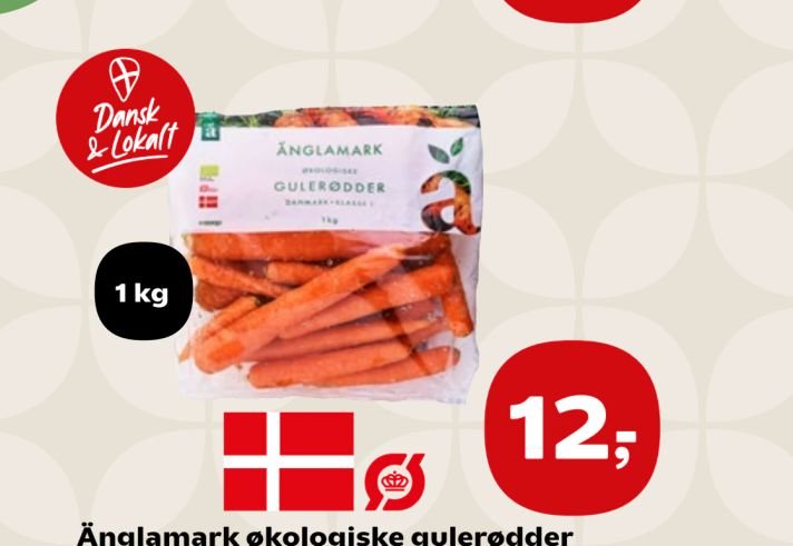Änglamark økologiske gulerødder fra Lammefjordspakkeriet – Kvickly