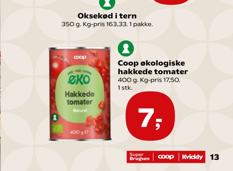 Coop økologiske hakkede tomater – Kvickly