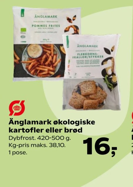Änglamark økologiske kartofler eller brød – Kvickly