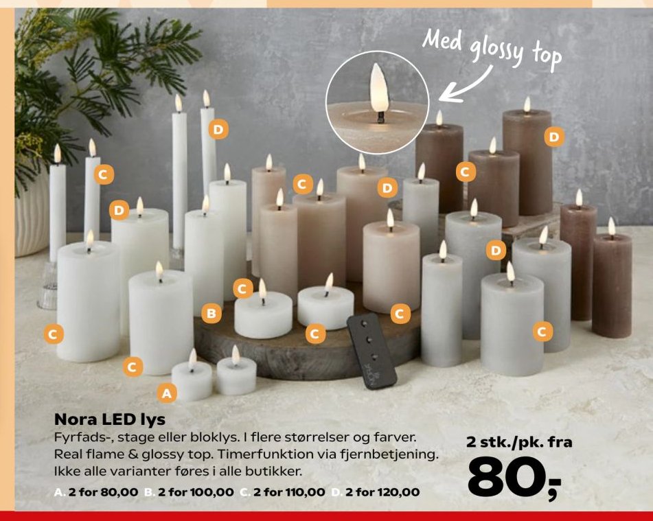 Nora LED lys – Kvickly