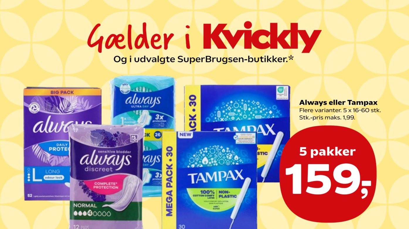 Always eller Tampax – Kvickly