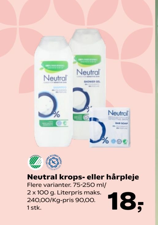 Neutral krops- eller hårpleje – Kvickly